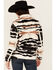 Image #4 - Hooey Women's Striped Fleece 1/2 Zip Pullover, Black, hi-res