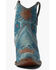 Image #3 - Circle G Women's Flower Embroidered Ankle Western Booties - Snip Toe, Blue, hi-res