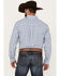 Image #4 - George Strait by Wrangler Men's Plaid Print Long Sleeve Button-Down Western Shirt, Blue, hi-res