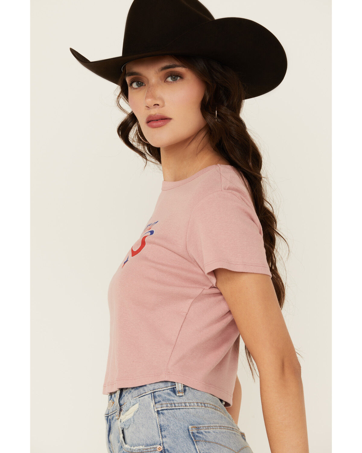 Image #2 - Girl Dangerous Women's Western Dream Short Sleeve Baby Tee, Pink, hi-res