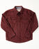 Image #1 - Cody James Toddler Boys' Williams Geo Print Long Sleeve Snap Western Shirt, Burgundy, hi-res