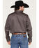 Image #4 - Wrangler X Cody Johnson Men's Geo Print Long Sleeve Button-Down Western Shirt, Navy, hi-res