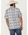 Image #4 - Panhandle Men's Southwestern Print Short Sleeve Performance Polo Shirt, Charcoal, hi-res
