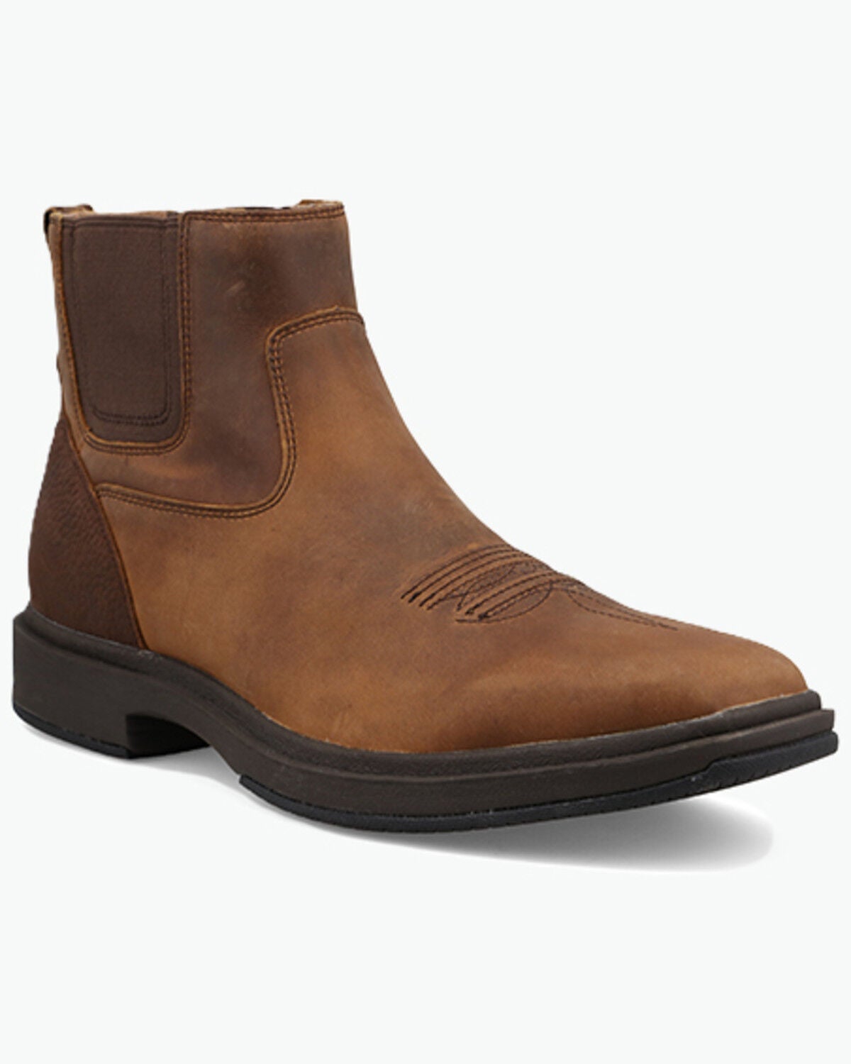 Image #1 - Twisted X Men's 6" Chelsea UltraLite X&trade; Casual Boots - Broad Square Toe, Brown, hi-res
