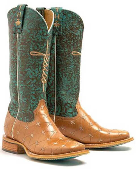 Image #1 - Tin Haul Women's Prince of Peace Western Boots - Broad Square Toe, Brown, hi-res