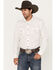 Image #1 - Gibson Men's Grapevine Arrow Geo Print Long Sleeve Snap Western Shirt, Ivory, hi-res