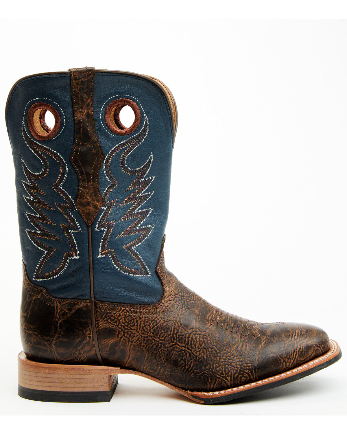 Image #2 - Cody James Men's Union Performance Western Boots - Broad Square Toe, Navy, hi-res
