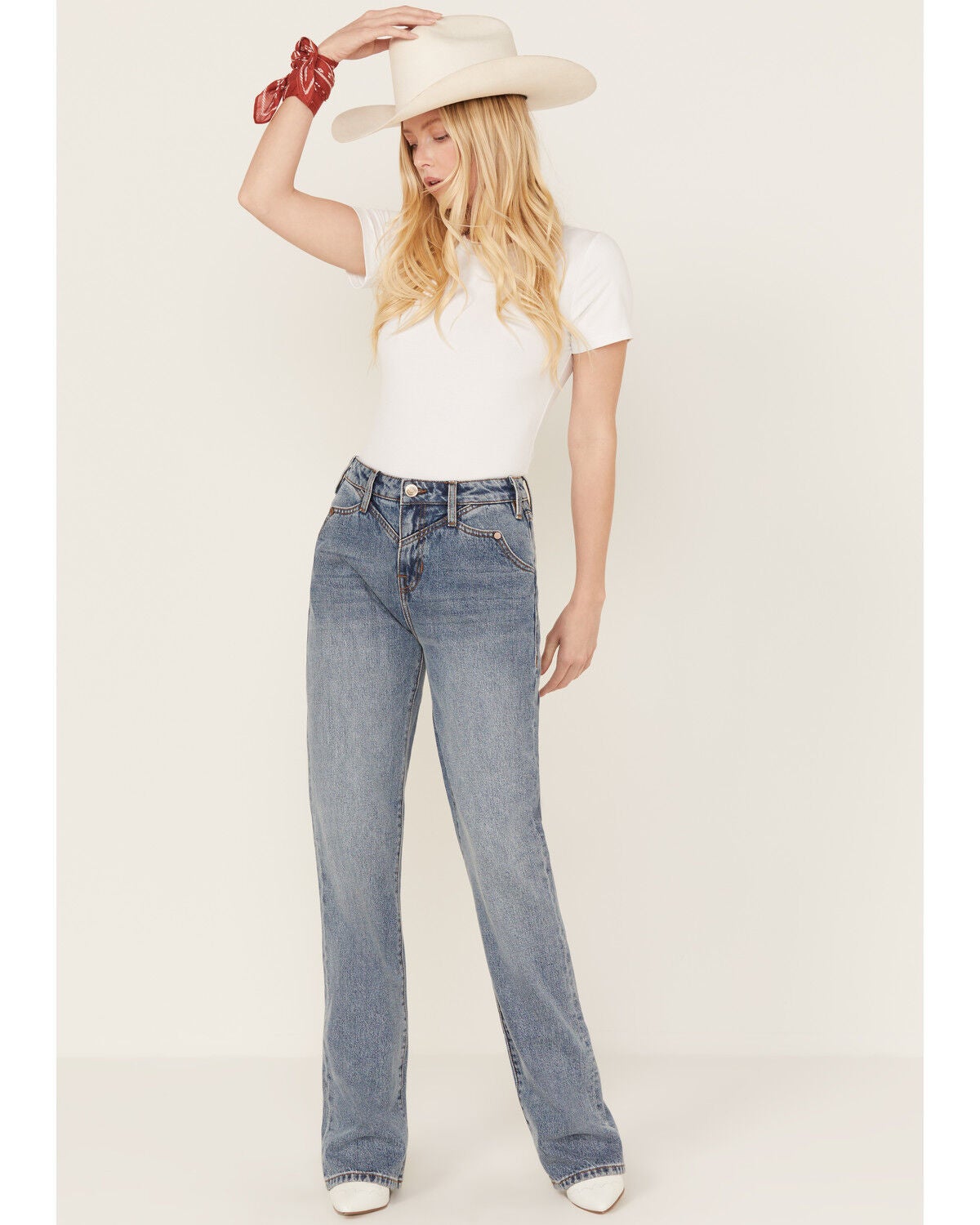Rock & Roll Denim Women's Medium Wash High Rise Bootcut Jeans, Medium Wash, hi-res
