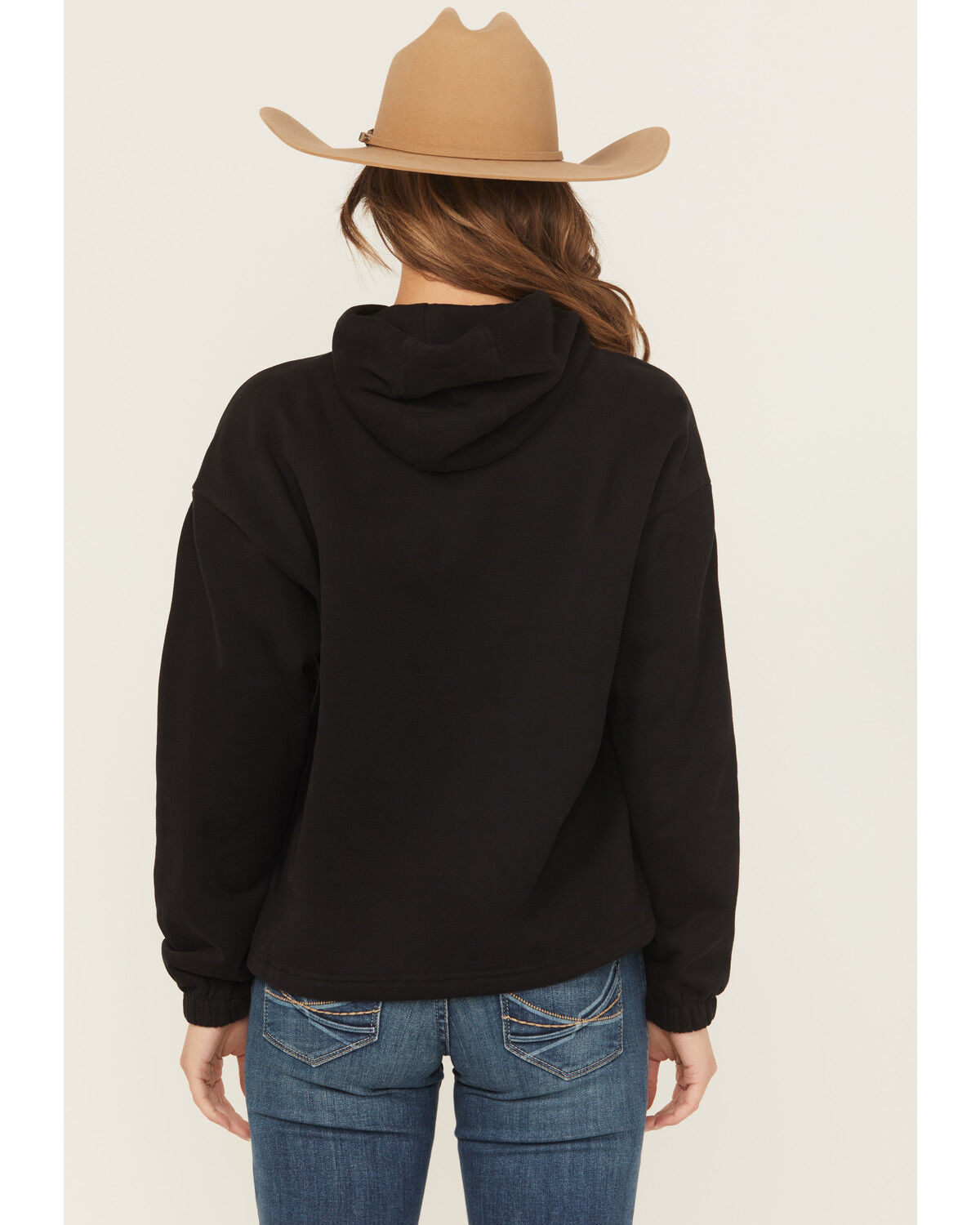Image #4 - Ariat Women's Essential Logo Graphic Hoodie, Black, hi-res