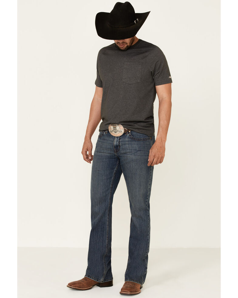 Cody James Core Men's Steel Dust Medium Wash Stretch Regular Bootcut Jeans , Blue, hi-res