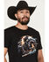 Image #2 - RANK 45&reg; Men's Bronc Lightning Short Sleeve Graphic T-Shirt, Black, hi-res