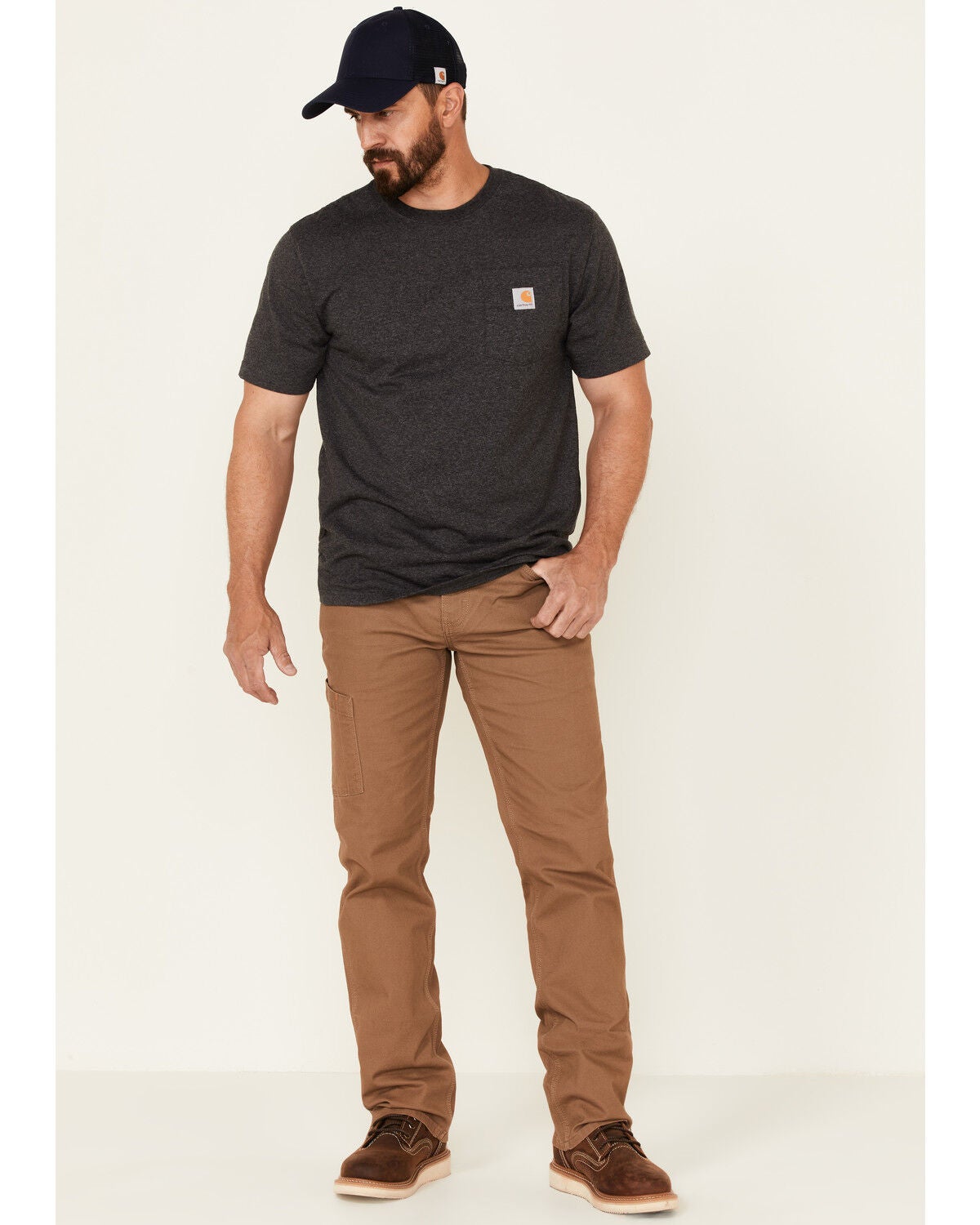 Ariat Men's Field Khaki Rebar M7 Durastretch Made Tough Double Front Straight Leg Work Pants, Beige/khaki, hi-res
