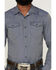 Kimes Ranch Men's Tucson Solid Herringbone Snap Western Shirt , Indigo, hi-res