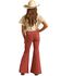 Image #2 - Rock & Roll Denim Girls' High Rise Extra Stretch Bell Bottom Jeans, Rust Copper, hi-res