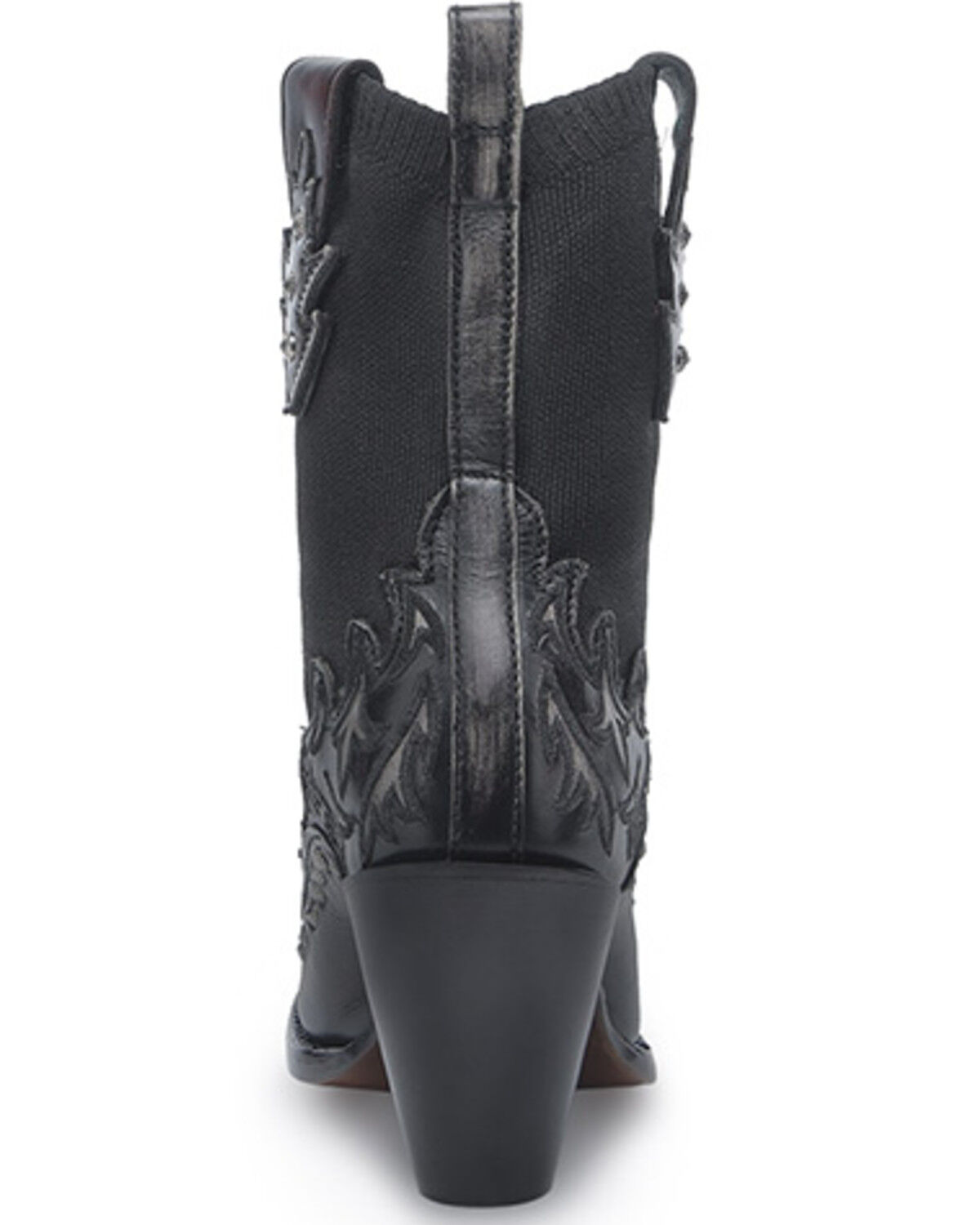 Image #4 - Corral Women's Studded Outlay Western Booties - Snip Toe, Black, hi-res