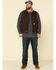 Image #3 - Carhartt Men's Dark Brown Washed Duck Sherpa Lined Mock Neck Work Vest - Tall, Dark Brown, hi-res