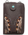 Trinity Ranch Women's Western Cowhide Mini Crossbody Cell Phone Bag, Dark Brown, hi-res