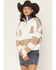 Image #1 - Elan Women's Striped Half Zip Sweater, Camel, hi-res