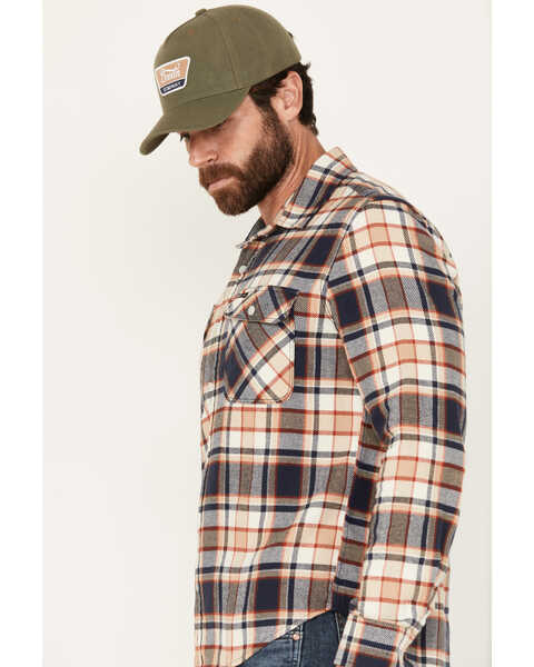 Image #2 - Brixton Men's Bowery Plaid Print Long Sleeve Button-Down Flannel Shirt, Navy, hi-res