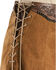 Kobler Leather Women's Choctaw Tooled Leather Lace-Up Suede Skirt, Cognac, hi-res