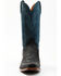 Image #4 - Lucchese Men's Two-Tone Roughout Western Boots - Square Toe, Black, hi-res