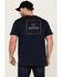 Image #4 - Brixton Men's Alpha Square logo Short Sleeve Graphic T-Shirt , Navy, hi-res