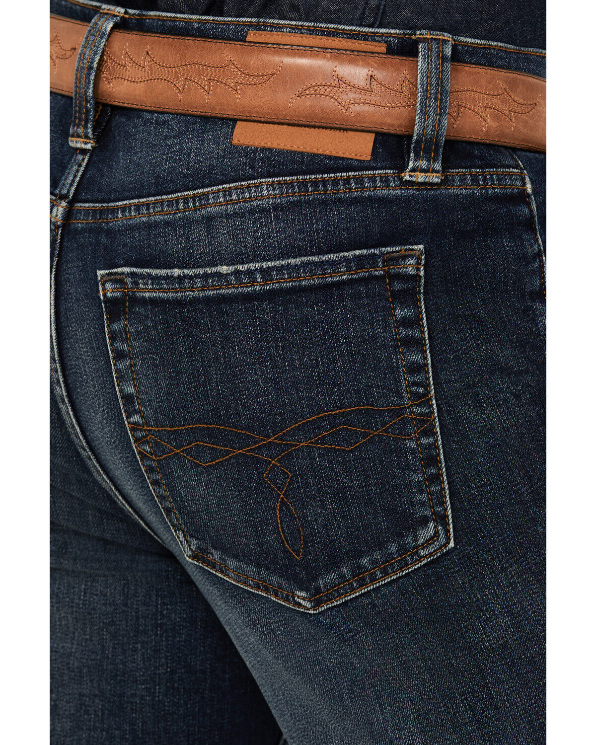 Image #4 - Blue Ranchwear Men's Bronson Slim Straight Stretch Denim Jeans, Dark Wash, hi-res