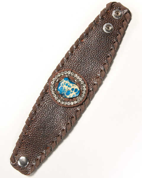 Image #2 - Cowgirl Confetti Women's Moonlight Blues Cuff, Brown, hi-res
