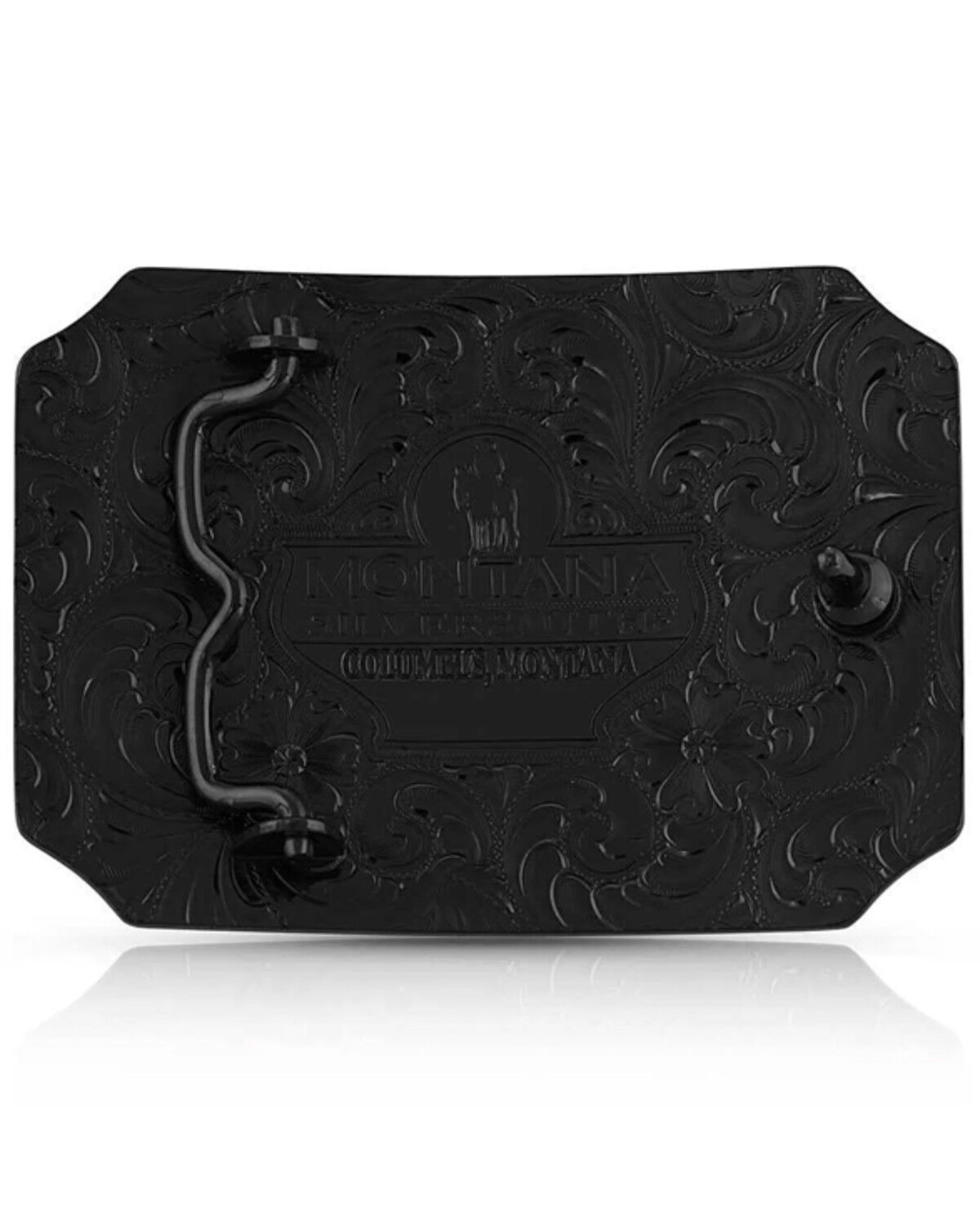 Image #2 - Montana Silversmiths Dawn's Early Light Star & Stripes Belt Buckle, Black, hi-res