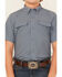Image #3 - Ariat Boys' VENTEK Solid Short Sleeve Button-Down Western Shirt, Navy, hi-res
