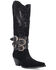Image #1 - Dingo Women's Buck Wild Suede Tall Western Boots - Round Toe, Black, hi-res