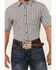 Image #3 - Cody James Men's Plaid Print Short Sleeve Button-Down Stretch Western Shirt, Navy, hi-res