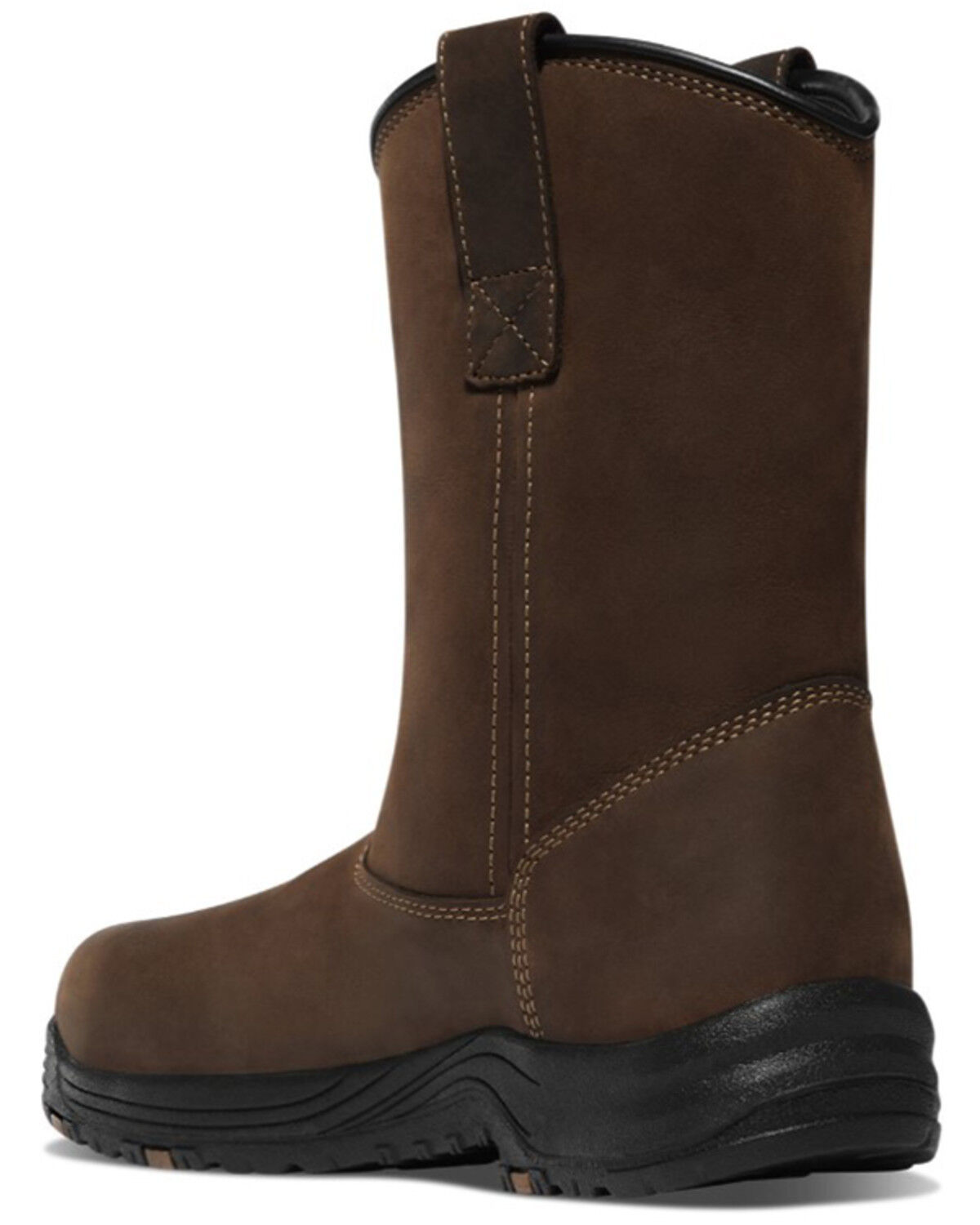 Image #3 - Danner Men's 10" Caliper Wellington Work Boots - Aluminum Toe, Brown, hi-res