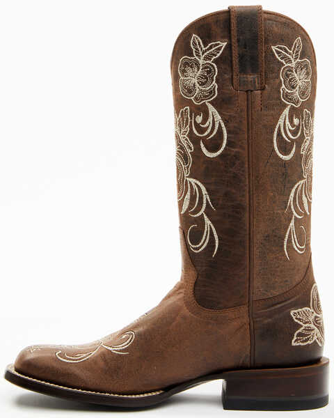 Image #3 - Shyanne Women's Lasy Western Boots - Broad Square Toe, Brown, hi-res