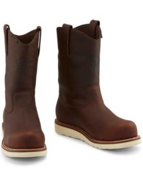 Image #5 - Chippewa Men's 11" Edge Walker Waterproof Western Work Boots - Composite Toe, Brown, hi-res