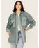 Image #1 - Cleo + Wolf Women's Oversized French Terry Shacket , Steel Blue, hi-res