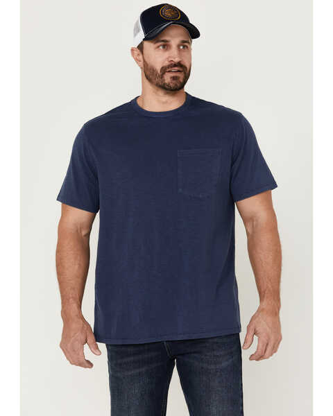 Brothers and Sons Men's Basic Short Sleeve Pocket T-Shirt , Navy, hi-res