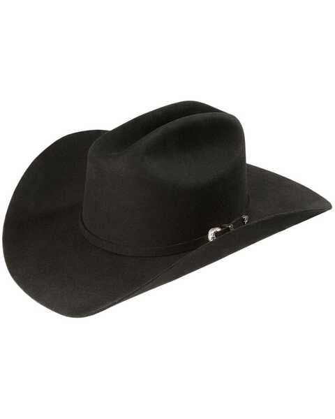 Justin Rodeo 3X Felt Cowboy Hat, Black, hi-res
