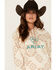 Image #2 - Ariat Women's R.E.A.L  Southwestern Print Logo Hoodie , Multi, hi-res