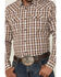 Image #3 - Cody James Men's Bradford Plaid Print Long Sleeve Snap Western Shirt, Burgundy, hi-res
