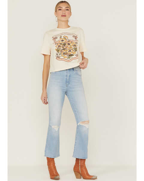 Image #2 - Cleo + Wolf Women's Joshua Tree Graphic Boxy Cropped Tee, Taupe, hi-res