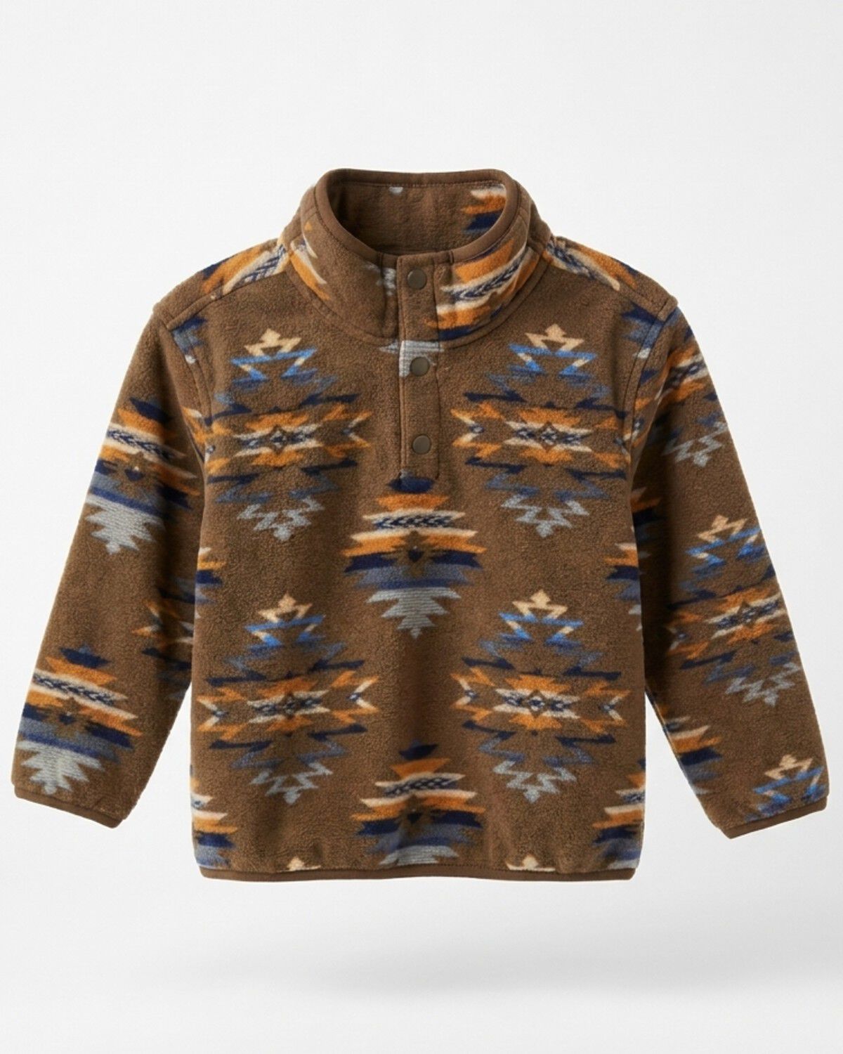 Cody James Toddler Boys' Outrider Southwestern Print Pullover, Chocolate, hi-res