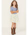 Image #1 - Trixxi Girls' Floral Print Ruffle Skirt, Yellow, hi-res