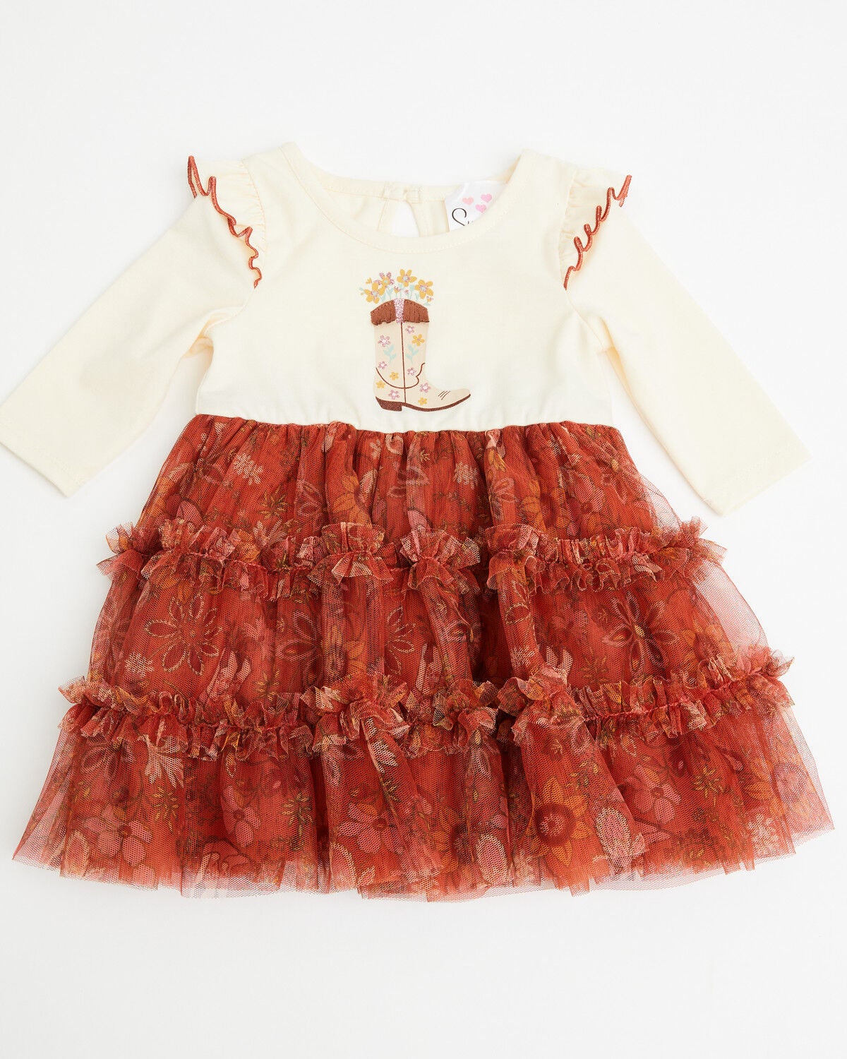 Sugar California Infant Girls' Cowgirl Boot Floral Print Dress, Multi, hi-res