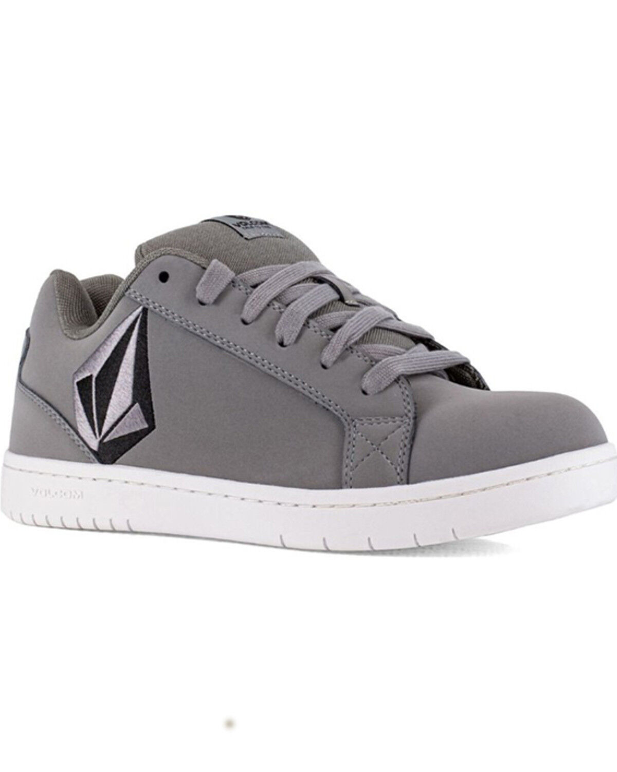 Image #1 - Volcom Men's Skate Inspired Work Shoes - Composite Toe, Grey, hi-res