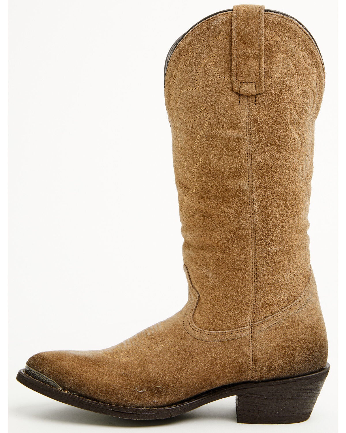 Image #3 - Laredo Women's Meadowlark Suede Western Boots - Round Toe, Camel, hi-res
