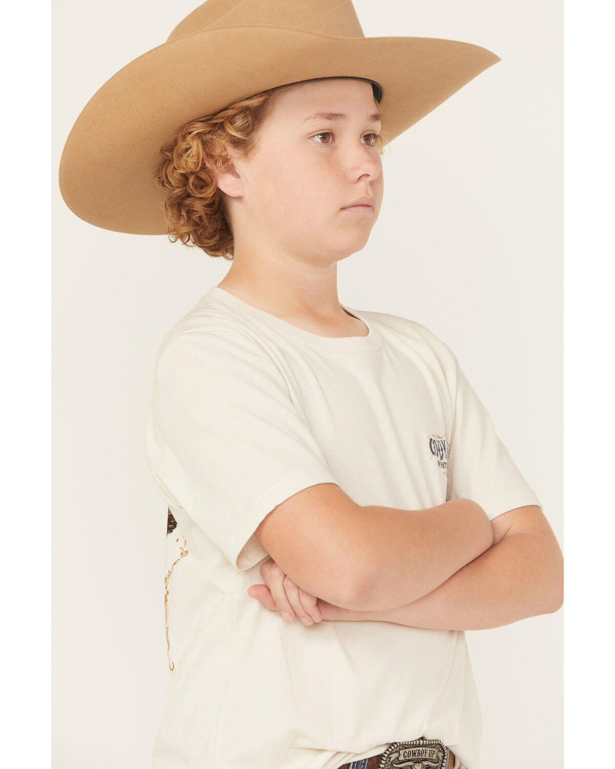 Image #3 - Cody James Boys' Hunter Short Sleeve Graphic T-Shirt, Cream, hi-res