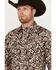Image #3 - Cowboy Hardware Men's Mixed Paisley Print Long Sleeve Snap Western Shirt, Brown, hi-res
