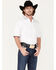 Cinch Men's ARENAFLEX Floral Print Polo Shirt , White, hi-res