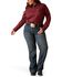 Image #3 - Ariat Women's R.E.A.L Team Kirby Long Sleeve Button-Down Stretch Western Shirt - Plus , Burgundy, hi-res